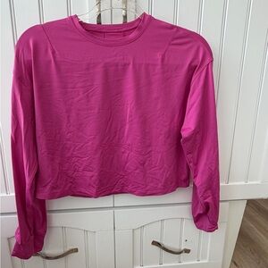 lululemon athletica Magenta Long Sleeve Crewneck Top